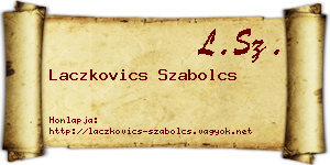 Laczkovics Szabolcs névjegykártya